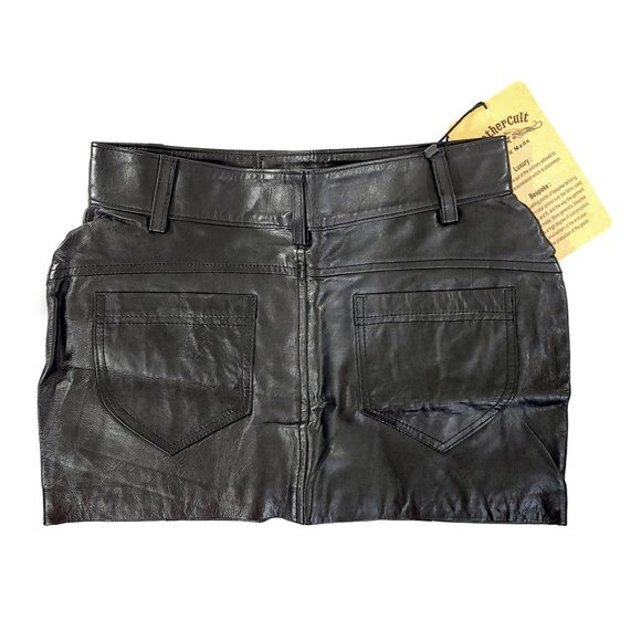 LeatherCult | Napa Leather Skirt NWT Handmade - Picture 2 of 11